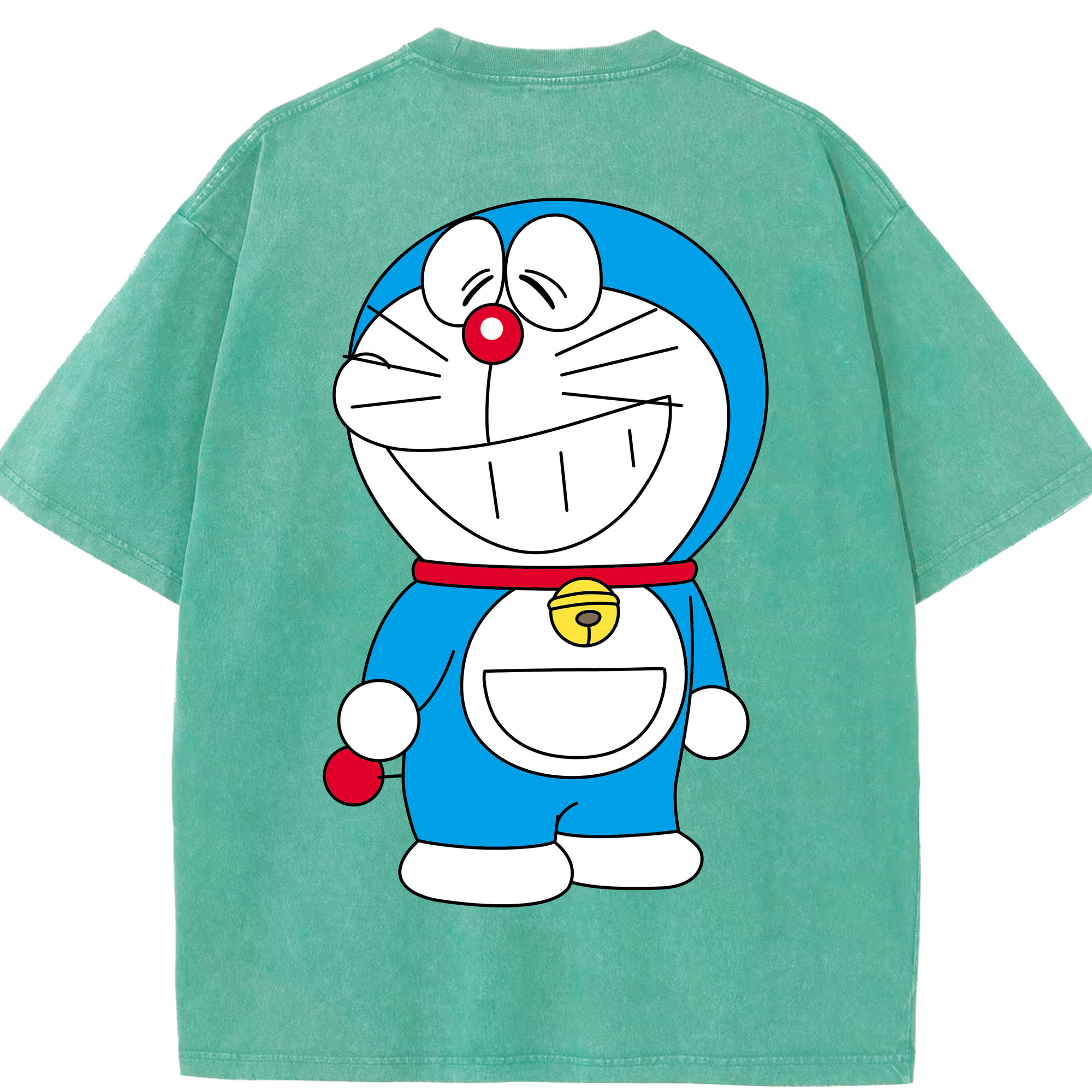 （画像用） ドラえもん Doraemon 綿100% ヴィンテージ風 半袖Tシャツ（背面プリント）